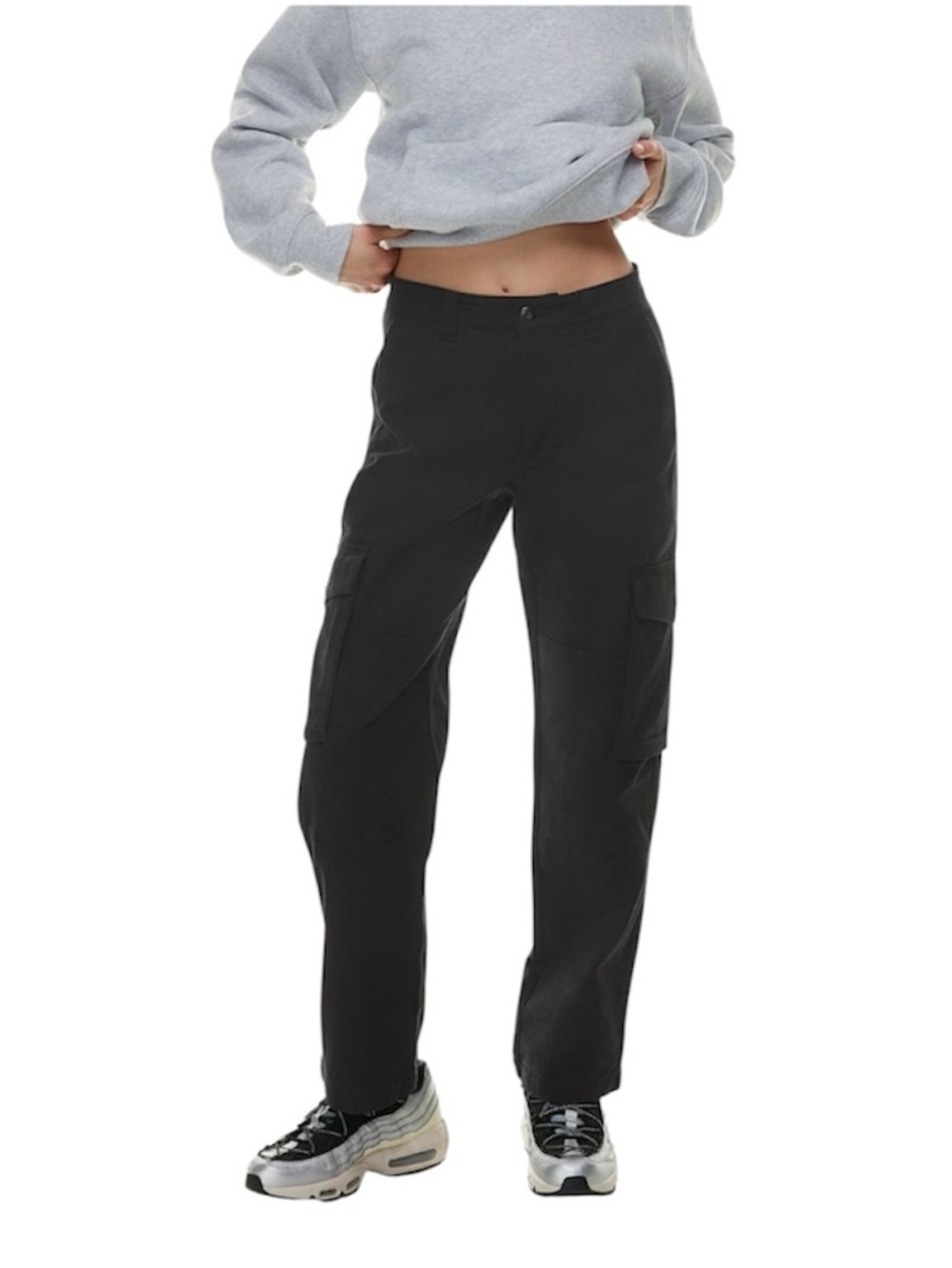 TNA ARITZIA CARGO TROOPER BLACK PANTS 0